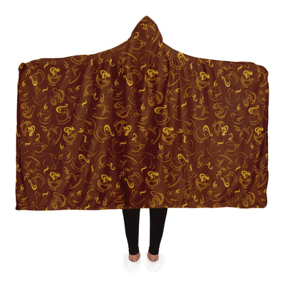 Gold Coffee Hooded Blanket