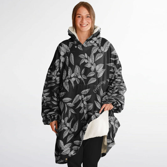 Silver Coffee Leaves Snug Hoodie