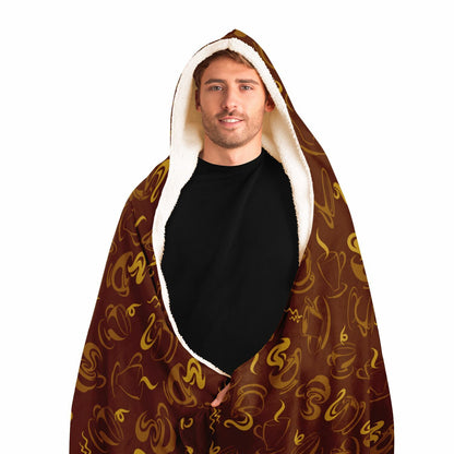 Gold Coffee Hooded Blanket