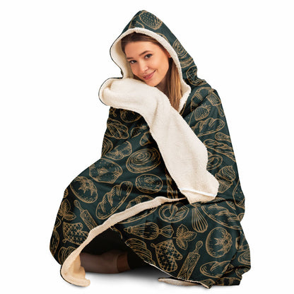 Baking Green Hooded Blanket