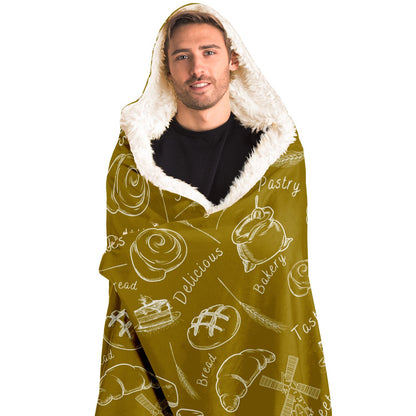 Golden Baking Hooded Blanket