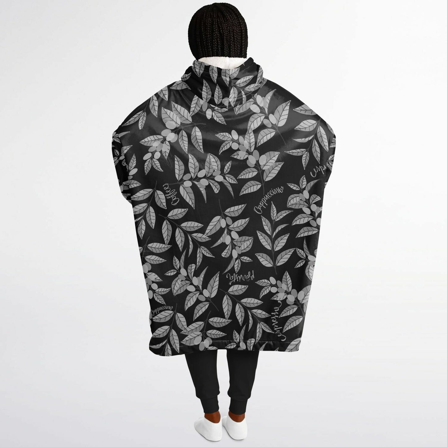 Silver Coffee Leaves Snug Hoodie