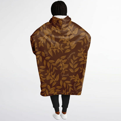 Brown Coffee Leaves Snug Hoodie