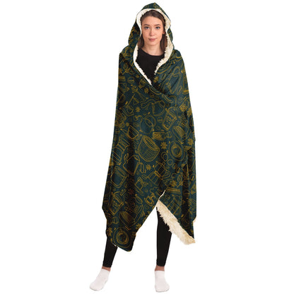 Coffee Jungle Hooded Blanket