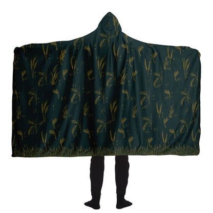 Wheat Green Jungle Hooded Blanket
