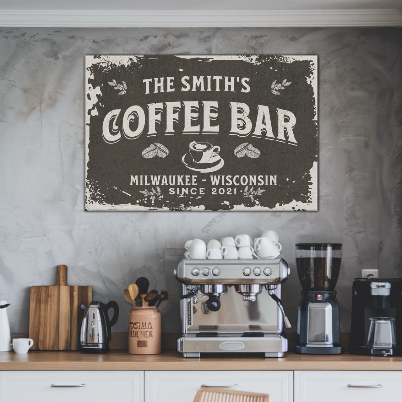 Coffee Bar Canvas 6| Dark