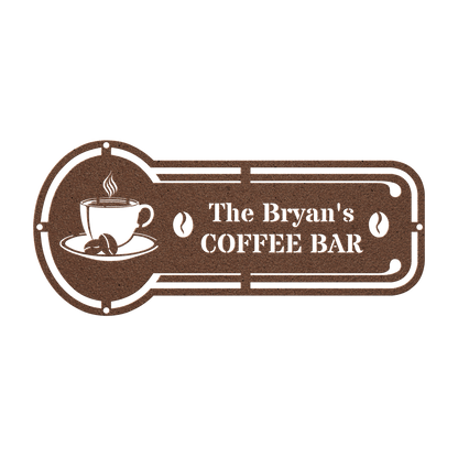 Coffee Key Metal Sign