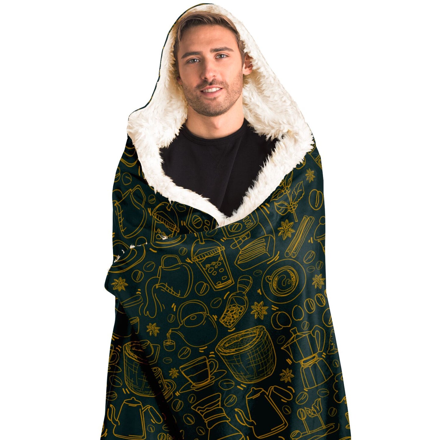 Coffee Jungle Hooded Blanket