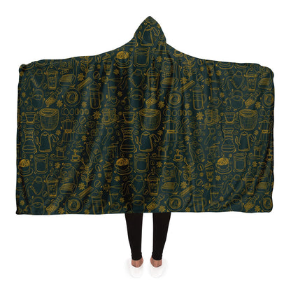 Coffee Jungle Hooded Blanket