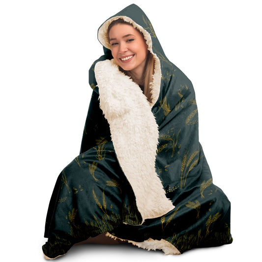 Wheat Green Jungle Hooded Blanket